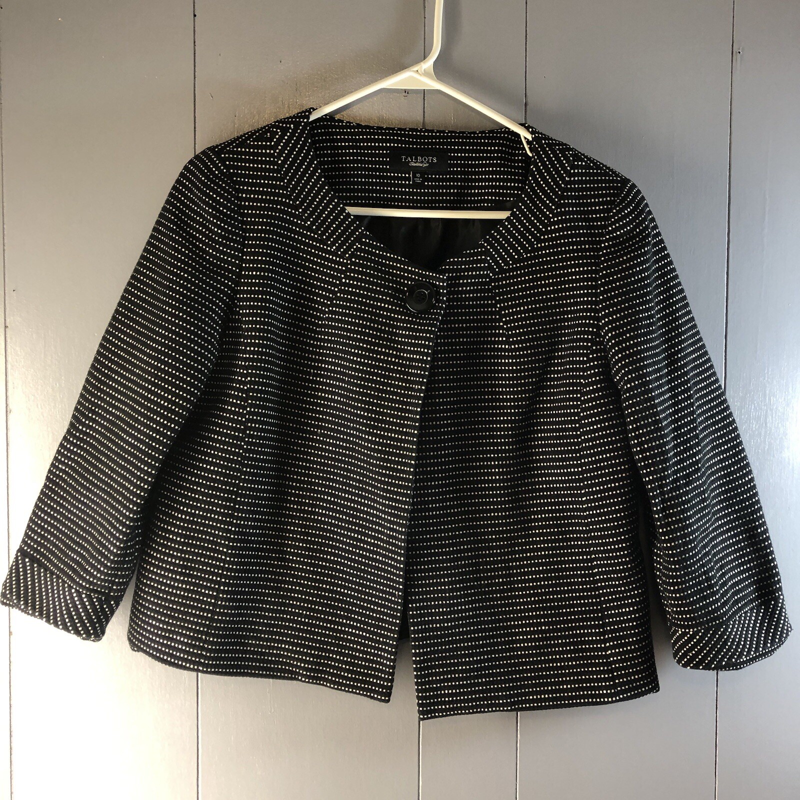 Talbots Jacket Womens Crop Single Button Closure … - image 1