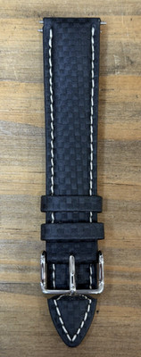 Vintage NOS Hirsch Watch Straps Rubberized Performance Discontinued 20mm Black