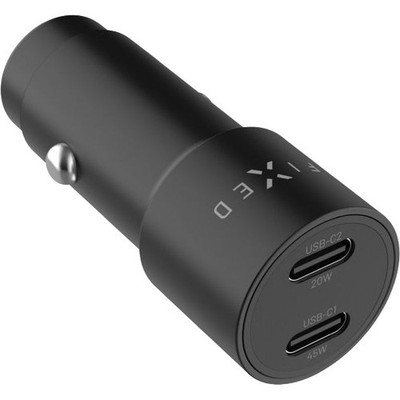 Autoladegerät 65W mit 2x USB-C PD 3.0 Fixed Kfz-Ladegerät Ladegerät Schwarz
