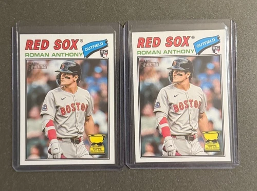 2 CARD ROMAN ANTHONY ROOKIE LOT 2026 TOPPS HERITAGE #86 Boston Red Sox