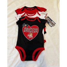 Nebraska Huskers Baby Girls 3-Piece Bodysuit ...