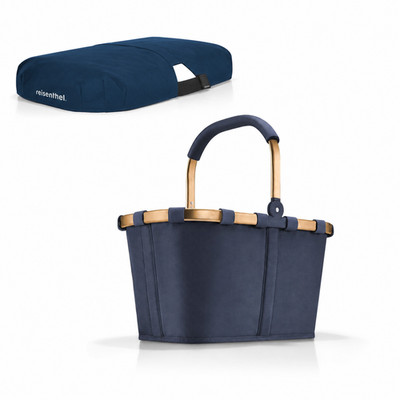 reisenthel Korb carrybag frame Midnight Gold BK4126 + Cover dark blue BP4059
