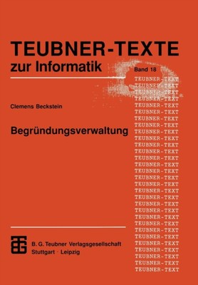 Beckstein - Begrndungsverwaltung   Grundlagen Systeme und Algorithme - X555z