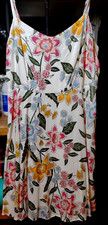 Old Navy Cami Mini  PL Sundress Ivory Floral Spring Garden Fit Flare Cottage