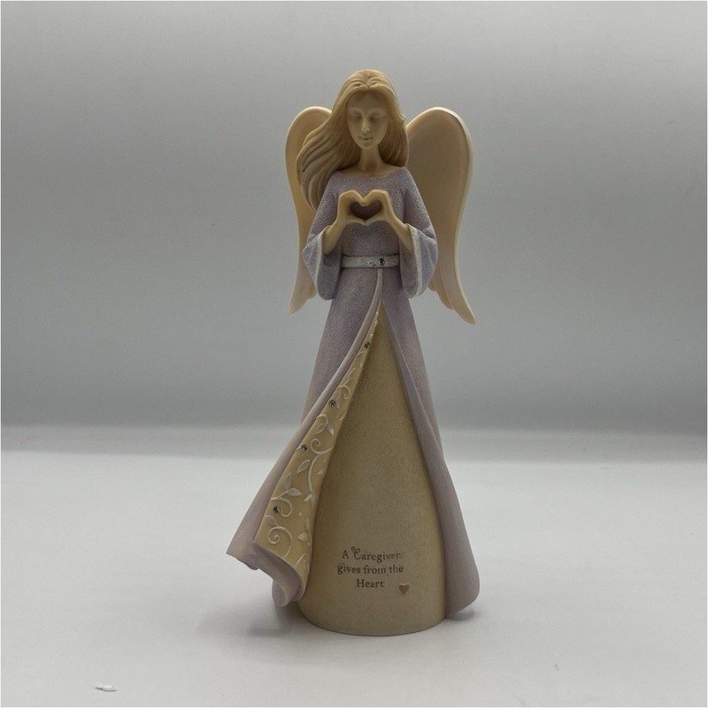 Foundations “Caregiver Heart” Angel Resin Figurine Boxed