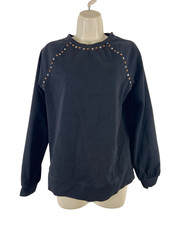 Next Women s Sweatshirt Black Long Sleeve Size S