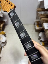 AAAA Reversed head 22fret Ebony Abalone inlay Roasted Flame Maple guitar neck