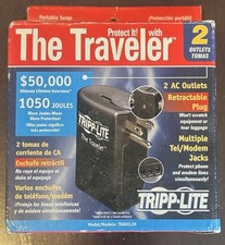 Tripp Lite Traveler Portable Surge Protector for Notebook Computer 1050 Joules