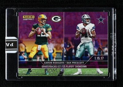 2016-17 Panini Instant NFL Purple 1/10 Aaron Rodgers Dak Prescott Rookie RC 1z9
