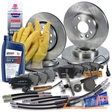 BREMSSCHEIBEN + BREMSBELÄGE BREMSSCHLAUCH VORNE + HINTEN FÜR VW MULTIVAN BUS T5