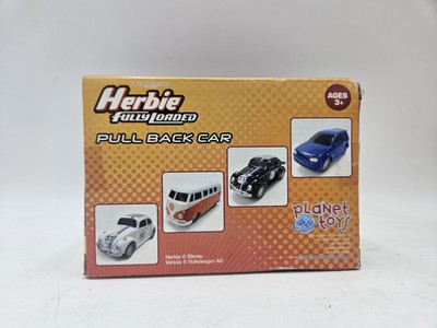 Disney Herbie Love Bug Fully Loaded Black Pull Back Vintage VW
