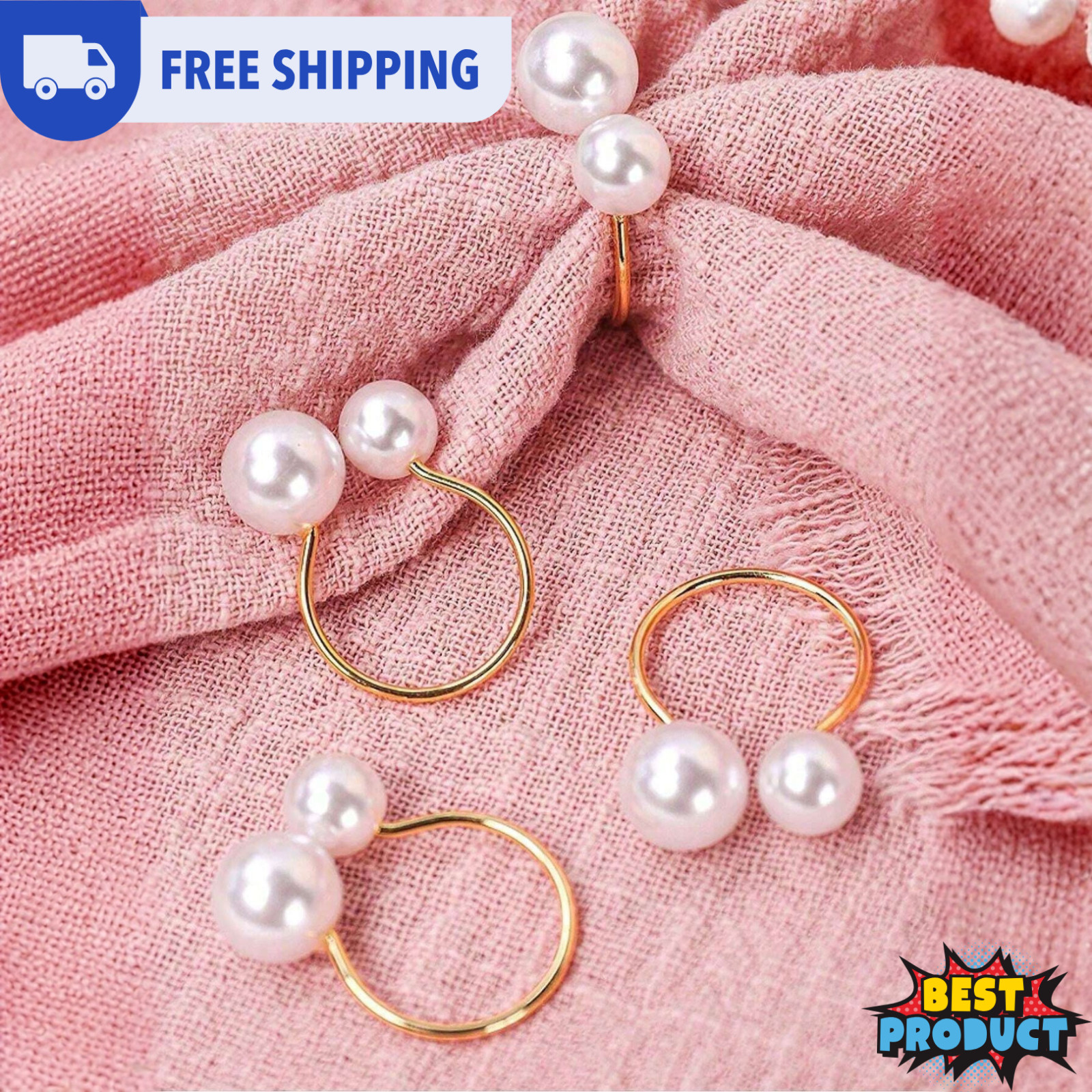 Faux Metal Pearl Mini size Napkin Ring Decorative Napkin Rings Party Favors