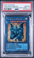 PSA 10 The God of Obelisk Stainless Steel Egyptian God Cards 2004 Yu-Gi-Oh