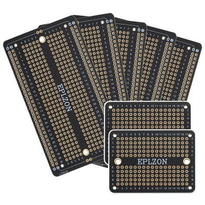 Black Solderable Breadboard PCB Board GoldPlated 3.5x2.05 Inch 7 PCS