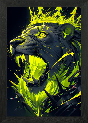 König der Löwen Digital Art Gerahmtes Wandbild Poster Leinwanddruck Bild