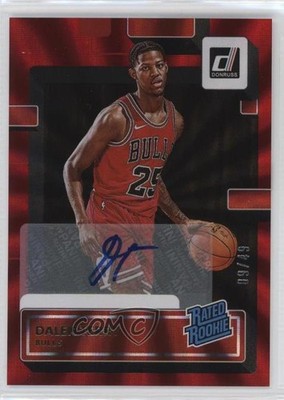 2022-23 Donruss Rated Rookie Holo Red Laser Signatures 9/49 Dalen Terry Auto ld5