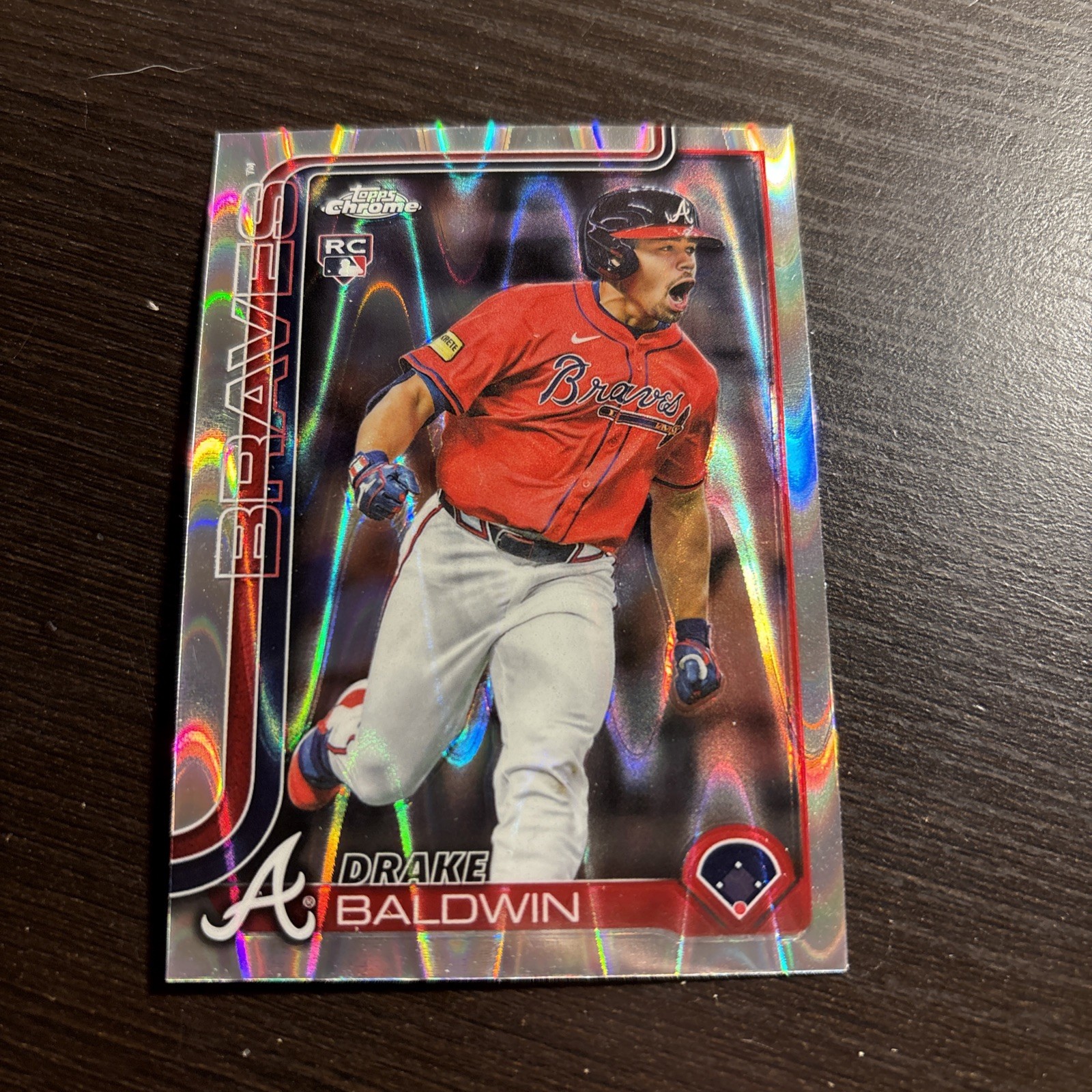 Drake Baldwin 2025 Topps Chrome Update RayWave Refractor RC #USC96 Braves. ROY