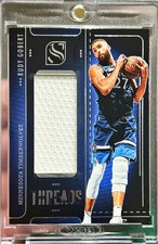 2024-25 Silhouettes Basketball Rudy Gobert Jumbo Game Used Threads Jersey Card