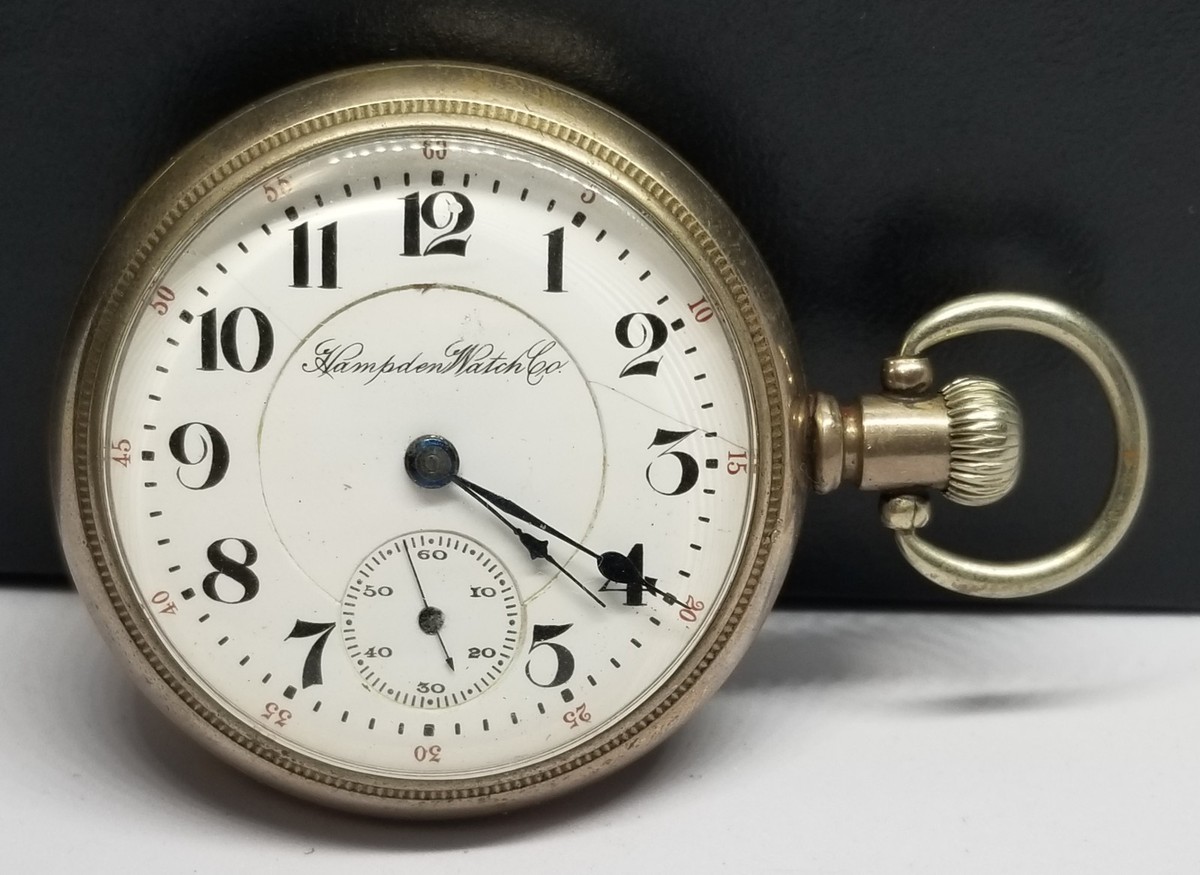 FAPW597 1903 Hampden Pocket Watch, Grade Dueber Grand, Size 18s