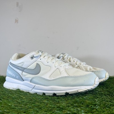 Nike Turnschuhe Größe 10 Herren weiß wolfsgrau Air Span 2 Gehen Laufschuhe