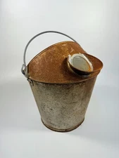 Milk Bucket W/ Screen Spout - 3-4 Gallon Vintage Farmhouse Primitive Country Cot