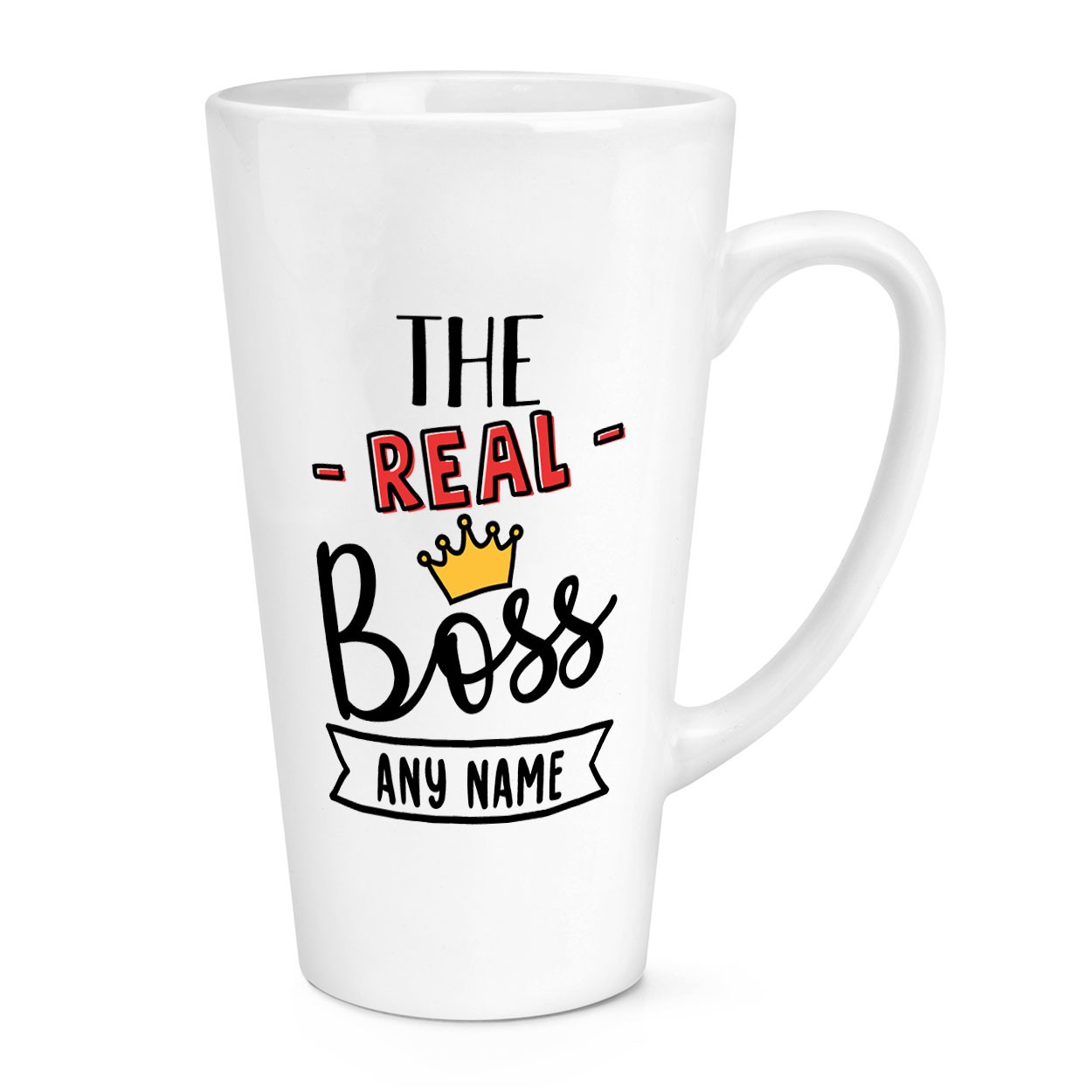 Personalised The Real Boss 17oz Large Latte Mug Cup Manager Worlds Best Awesome