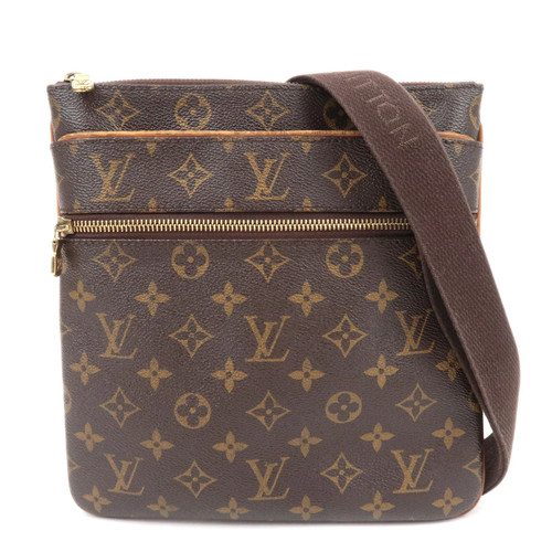 Louis Vuitton Monogram Pochette Valmy Shoulder Bag Gold HDW M40524 Authentic