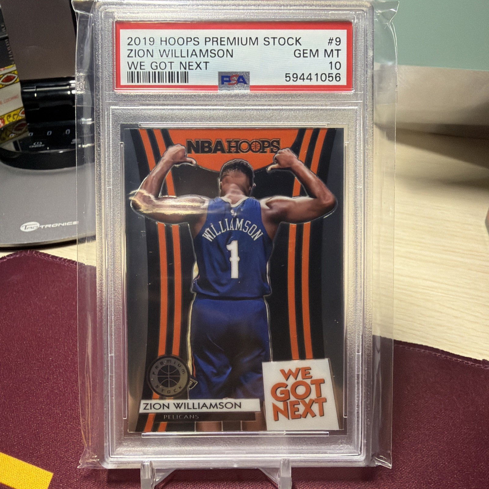 2019 PANINI HOOPS - #9 ZION WILLIAMSON - WE GOT NEXT - GEM MT PSA 10 - PELICANS