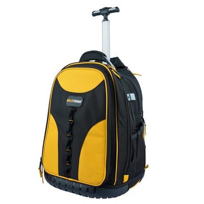 Wheeled Rolling Tool Bag Heavy Duty Tool Backpack for Men Tool Organizer Bag ...