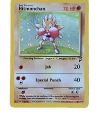 Hitmonchan Holo Rare 8/130 Base Set 2 WOTC 2000 LP/NM Card with Half Holo Swirl on eBay
