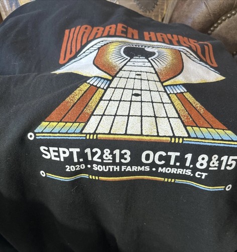 Warren Haynes 2xl Hoodie Rare Tour Only South Farms Morris CT Black Zip Mule - Afbeelding 3 van 7