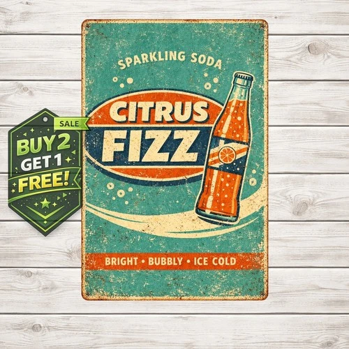 Retro Kitchen Garage Bar Soft Drink Vintage Metal Tin Sign 8x12