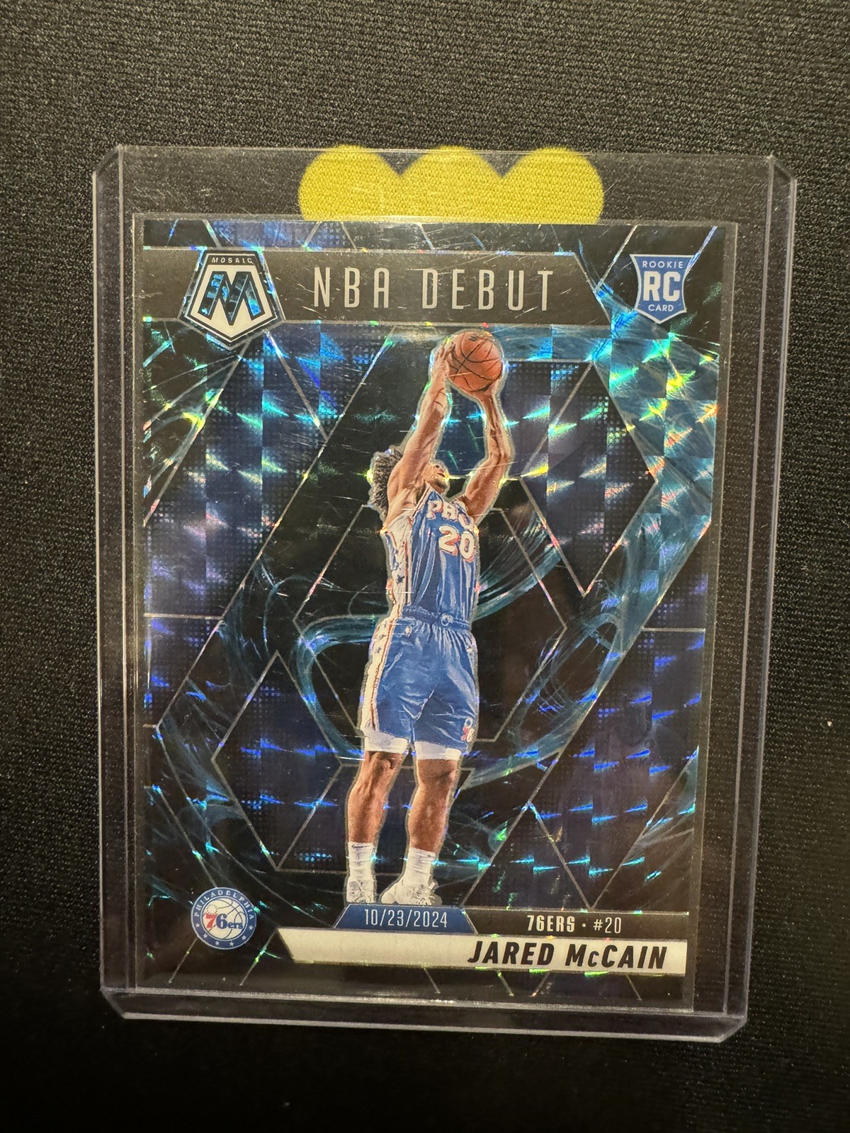 Jared McCain 2024-25 Panini Mosaic - NBA Debut #263 Genesis Mosaic Prizm RC
