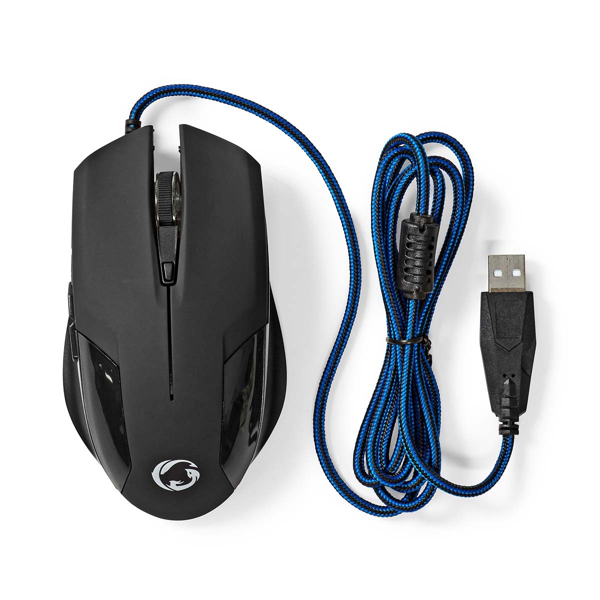 Souris gamer filaire Nedis noire avec 6 boutons et DPI ajustable pour PC