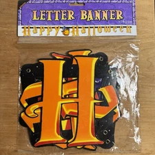 Happy Halloween Jack o Lantern Banner Sign  Amscan Jointed Die Cut