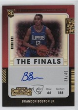 2021-22 Contenders Variation The Finals Ticket 34/49 Brandon Boston Jr Auto 1by8