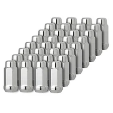 32 Chrome 14x2.0 Closed End XL Bulge Acorn Lug Nuts for Aftermarket Wheels