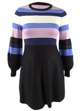 Vince Camuto Women's Colorblocked Sweater Dress (L, Blush Multi)