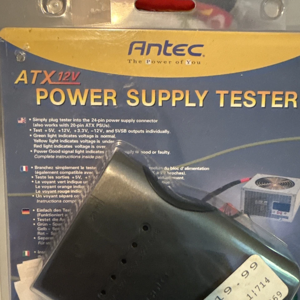 ATX 12V Power Supply Tester 24/20 Pin, Voltmeter/Power Signal Indicator - Image 2 of 4