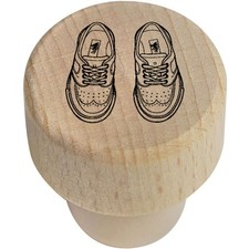 19mm 'Pair Of Shoes' Wooden Bottle Stopper / Cork (BS00030231)