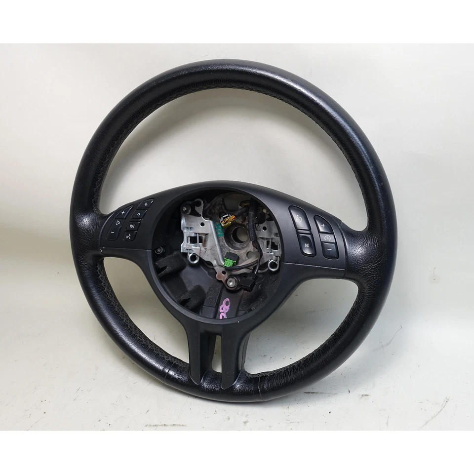 01-06 BMW E46 3-Series Factory Sports Leather Steering Wheel Multifunction OEM - Image 3 of 4