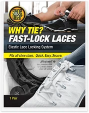 Why Tie Fast Lock Laces Set - Easy, No-Tie Elastic Shoe Laces for Secure Fit