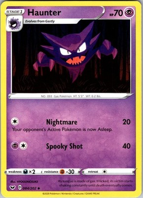 SWSH01: Sword & Shield Base Set #084/202 Haunter 2