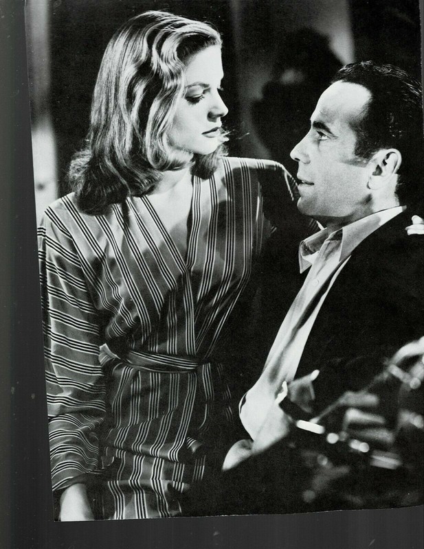 SUPER RARE!! 8X10 VINTAGE LAUREN BACALL AND HUMPHREY BOGART PUBLICITY PHOTO!!