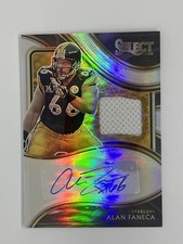 2020 Panini Select Signature Materials Prizm /99 Alan Faneca Auto Steelers HOF