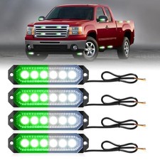 406t Emergency Strobe Grille Lights 4pcs 6 Led Sync Feature Greenwhite 406t Emergency Strobe Grille Lights 4pcs 6 Led Sync Feature Greenwhite