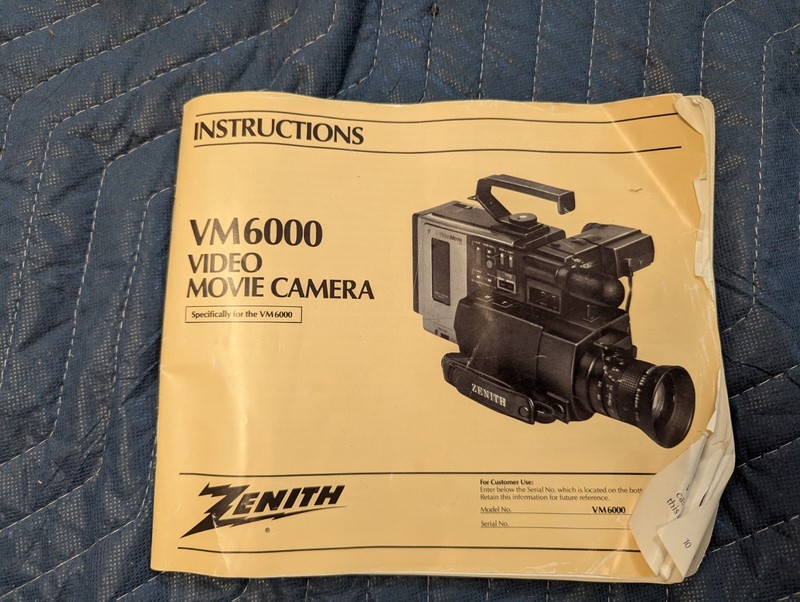 Vintage Zenith BM6000 Movie Camera