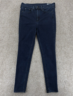 Rag & Bone High Rise Skinny Jeans Women's 29 in Blue ''Coated Mae'' Wash USA Made