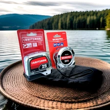 combination of two hard and chrome measuring tapes 25ft/33ft