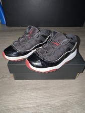 Jordan 11 Retro Low TD Toddler Size 9C Black Varsity Red White Sneakers